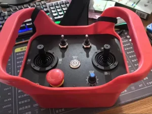 Industrial wireless remote control joystick system for electric machine skates